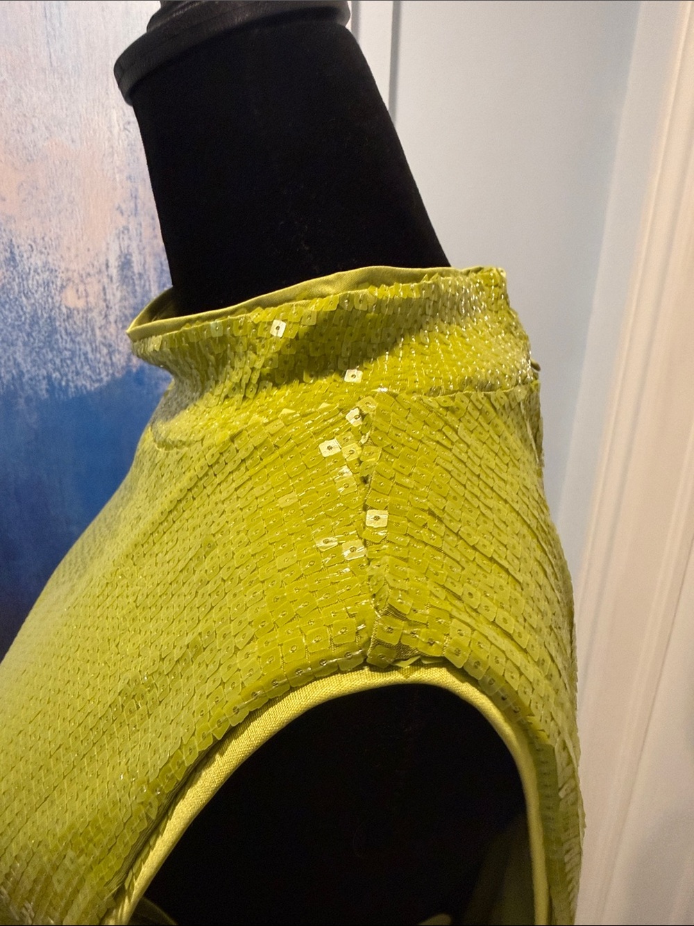 Addition Elle Chartreuse Sequin Midi Skirt + Top Set - Picture 4 of 13